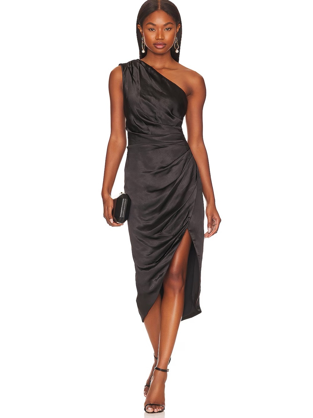 Elliatt Cassini Dress in Black one shoulder size s
